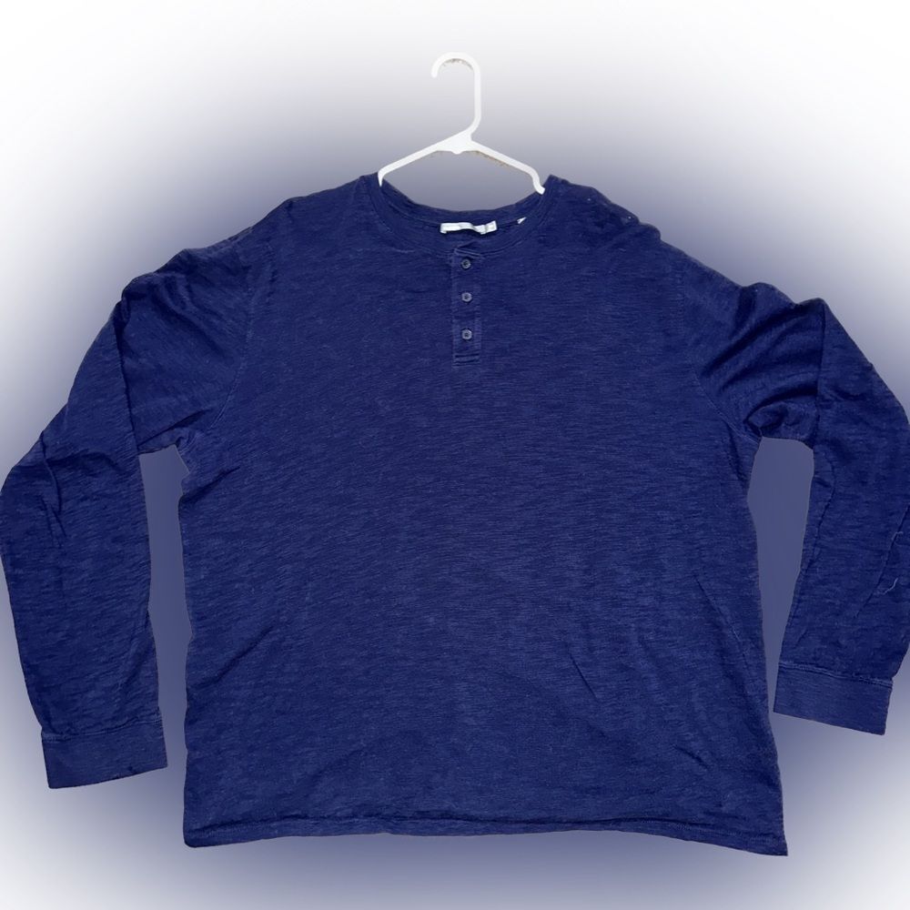 Garment Dye Cotton Long-Sleeve Henley
